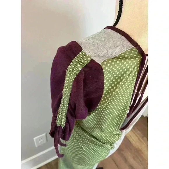 Angels Never Die Maxi Cinched Dress With Tie Retro Goth Boho Peasant MSRP $195 - Picture 9 of 16